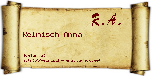 Reinisch Anna névjegykártya